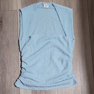 Abercrombie & Fitch Textured Sky Blue Tank Top